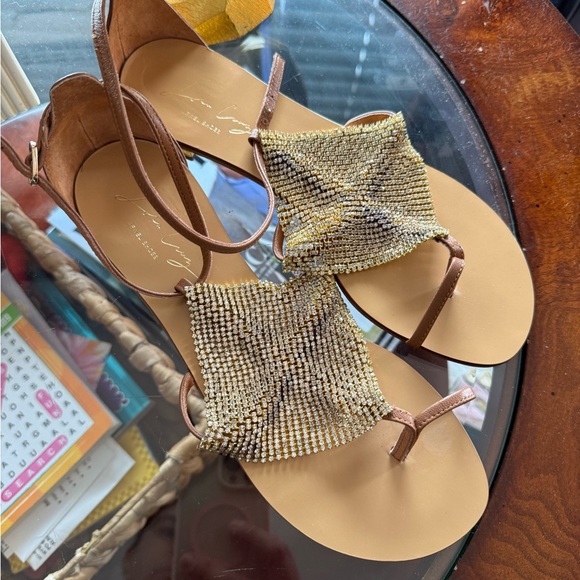 Lola Cruz Sandals Gold 38 - Picture 6 of 6